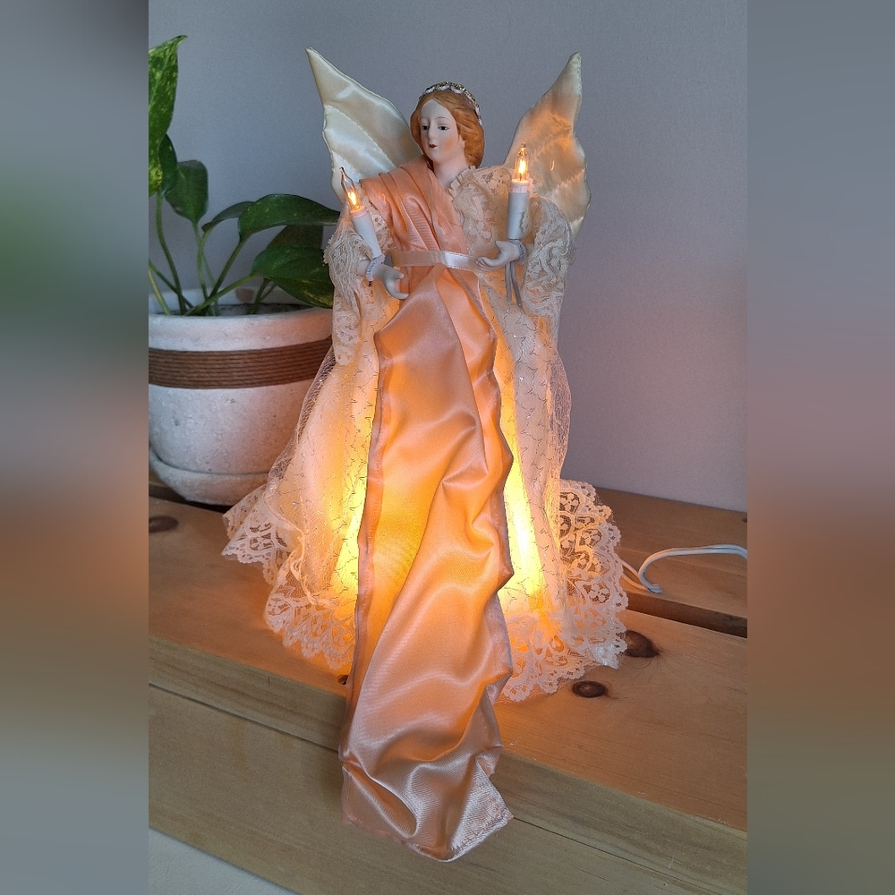 Light-up porcelain angel
